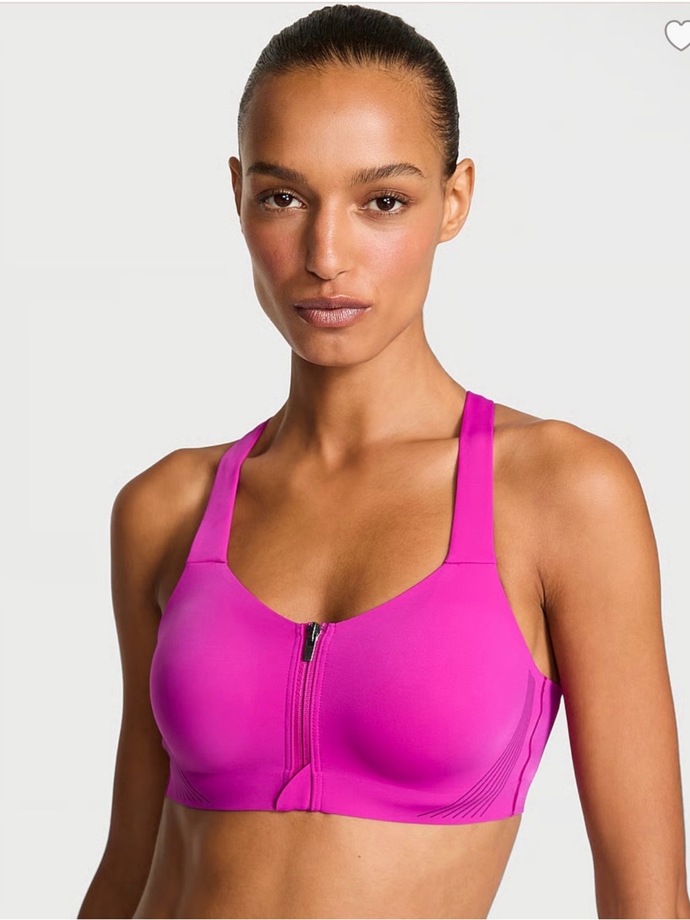 VSX Front-Zip High-Impact Sports Bra - Bright Fuchsia